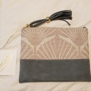 NWT MARADJI Alphonse Zip Leather Tassel Clutch